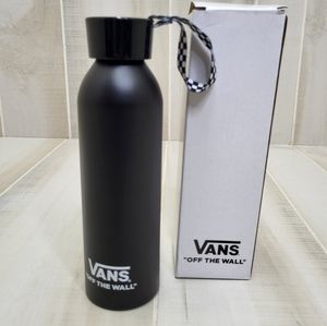 Vans Water bottle NEW Aluminum Metal Black Screw Top w/Handle Vans Family